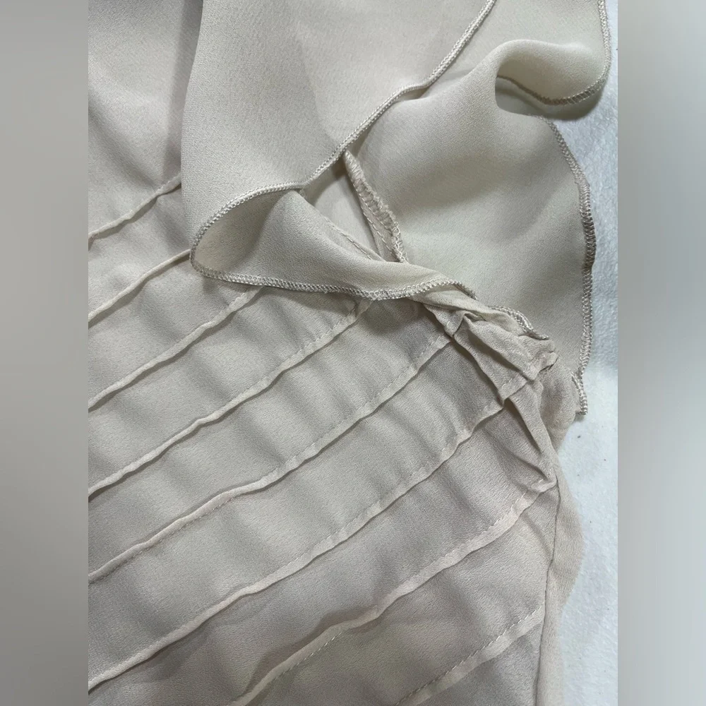 Jaipur sheer tan blouse women’s size M - Picture 7 of 14